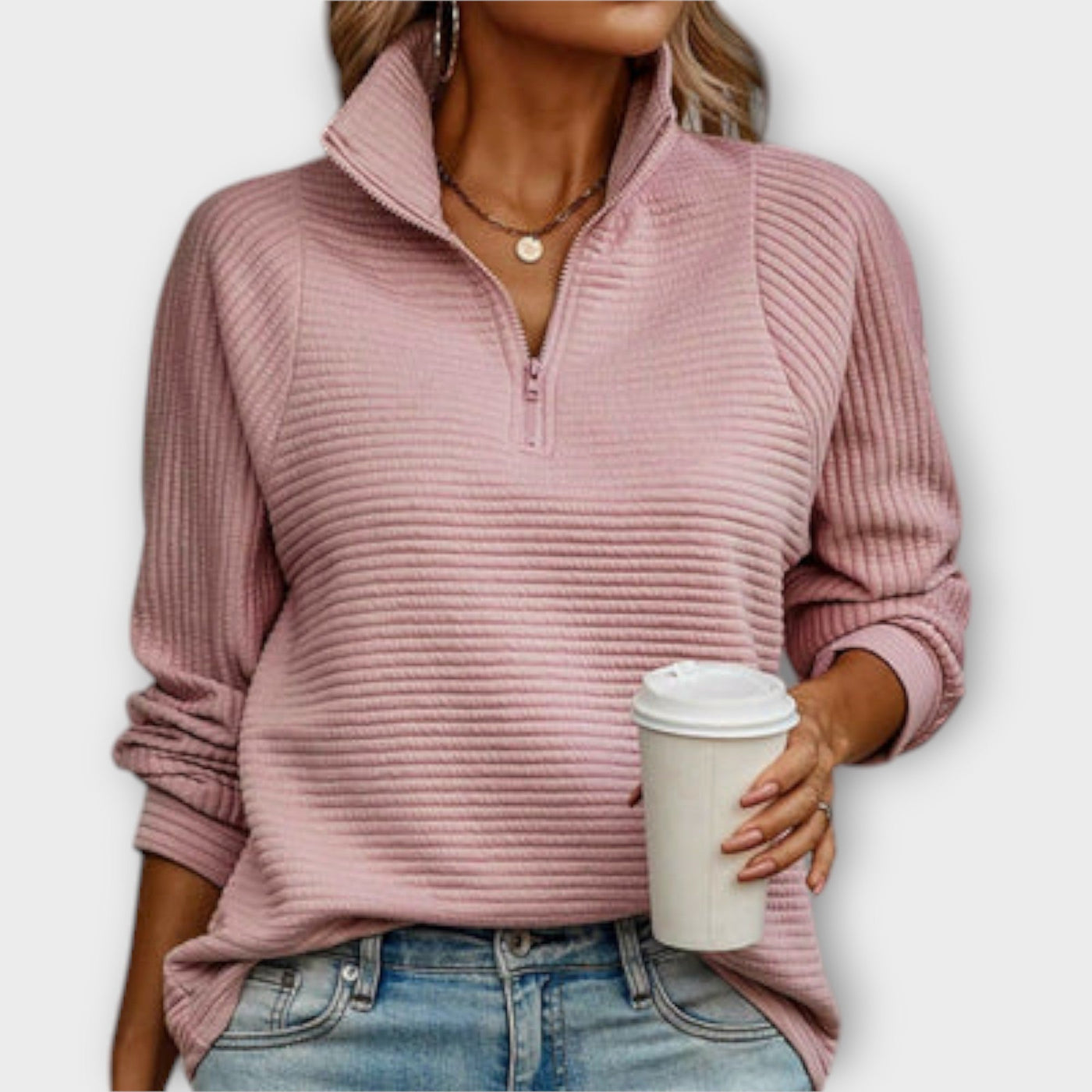 Kristie™ - Blød halfzip pullover