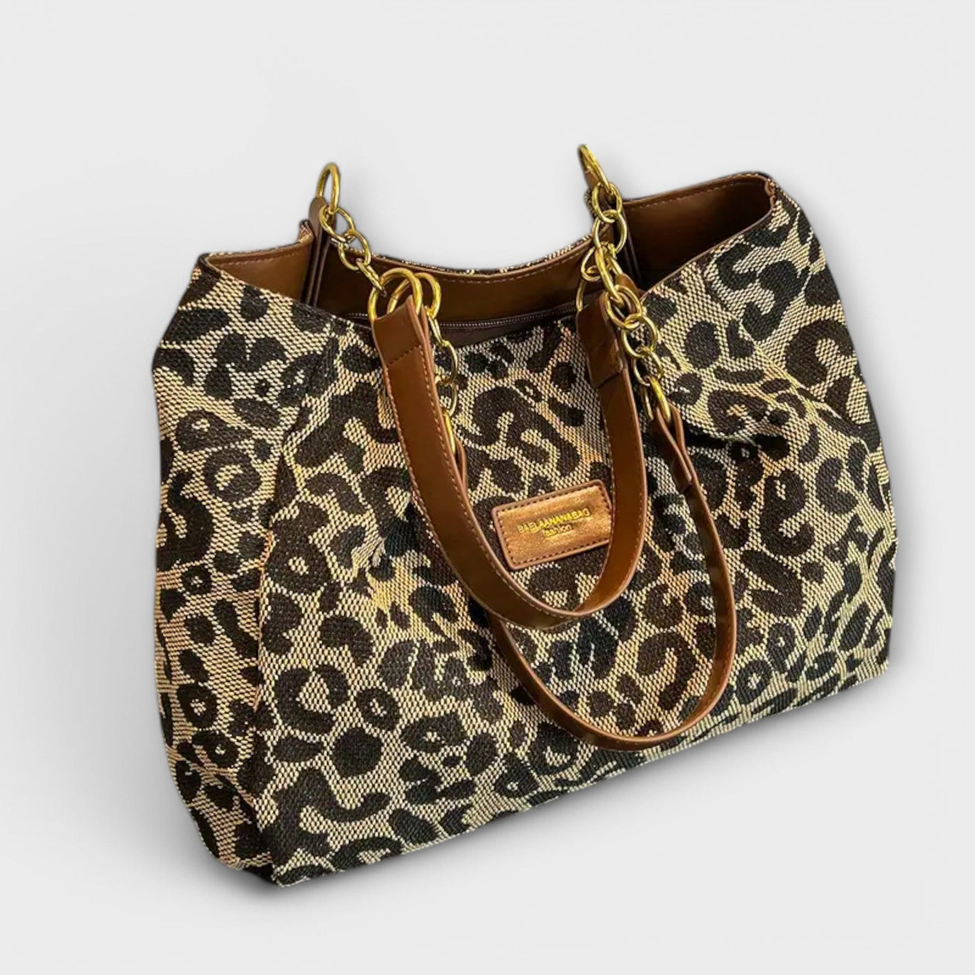 Merci™ - Elegant leopard canvas taske