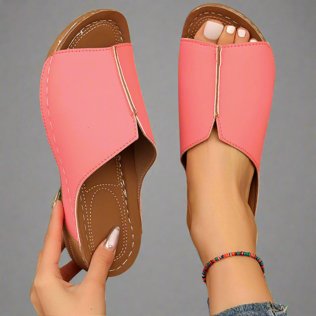 Lise™ - Håndlavede kile-sandaler