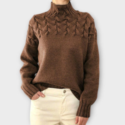 Reema™ - Blød damepullover med fletstrik