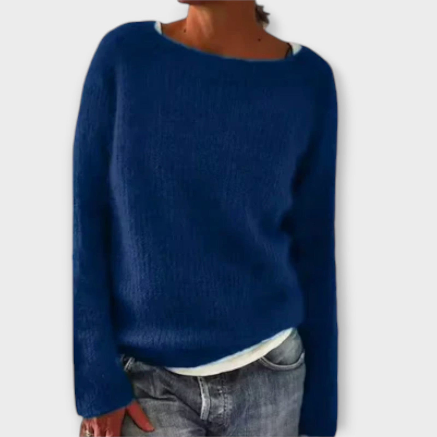 Elry™ - Blød ensfarvet strikpullover