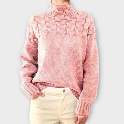 Reema™ - Blød damepullover med fletstrik