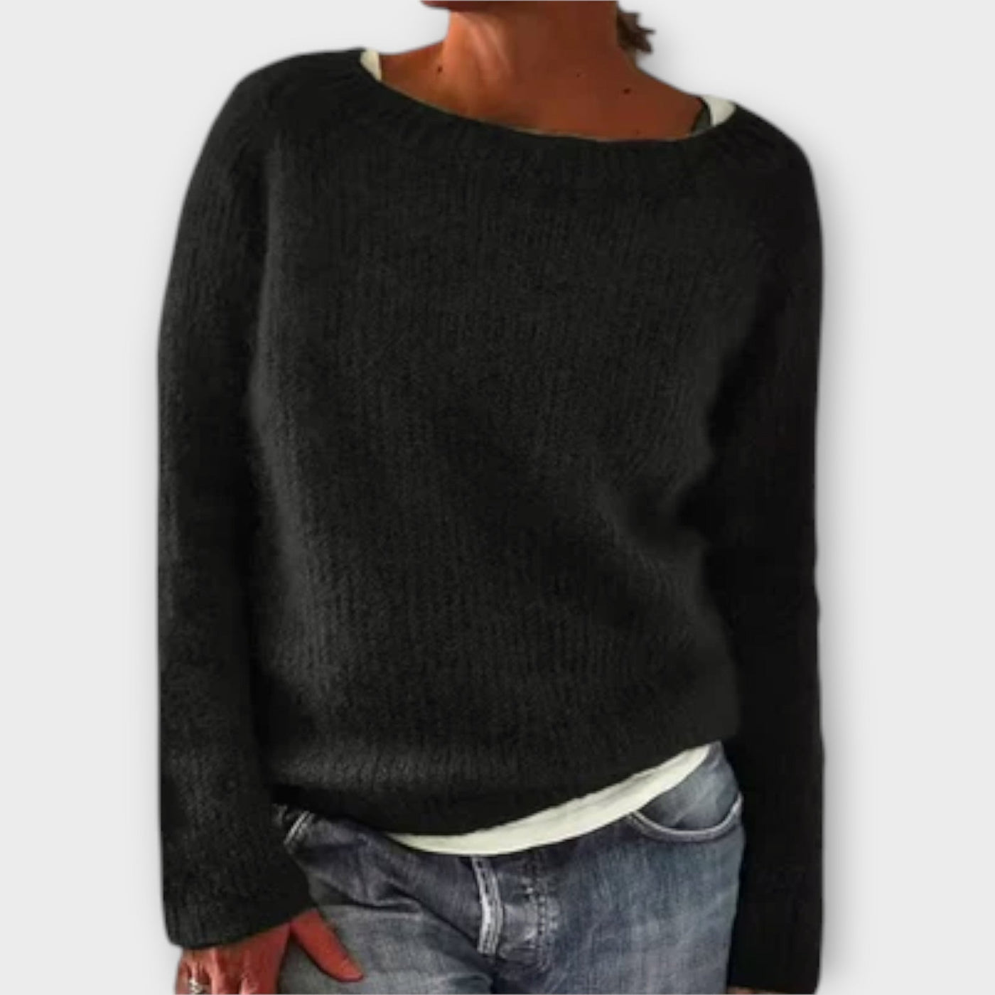 Elry™ - Blød ensfarvet strikpullover