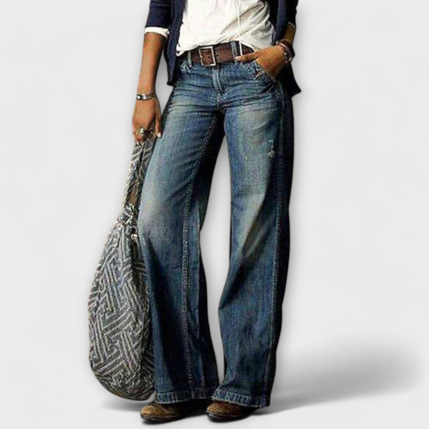 Delian™ - Bred ben denimbukser