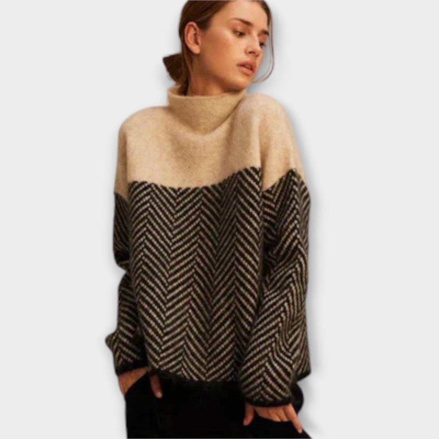 Roberta™ - Blød rullekravesweater