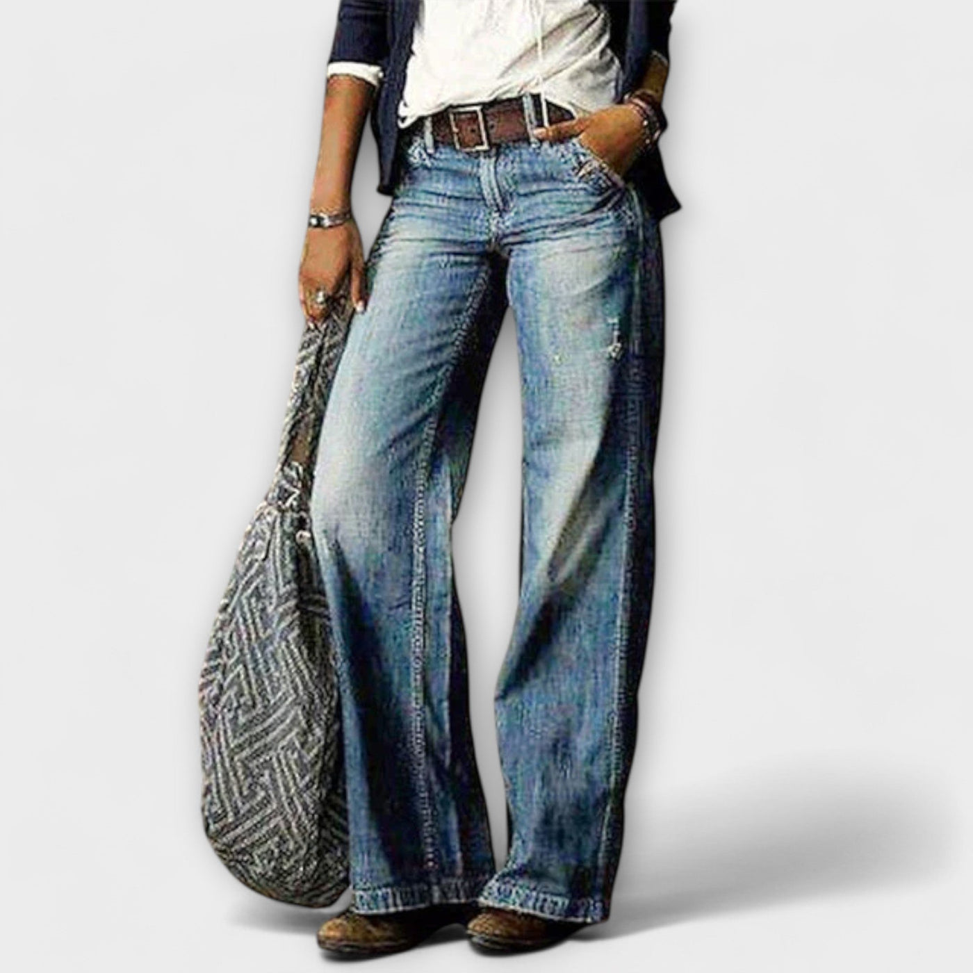 Delian™ - Bred ben denimbukser