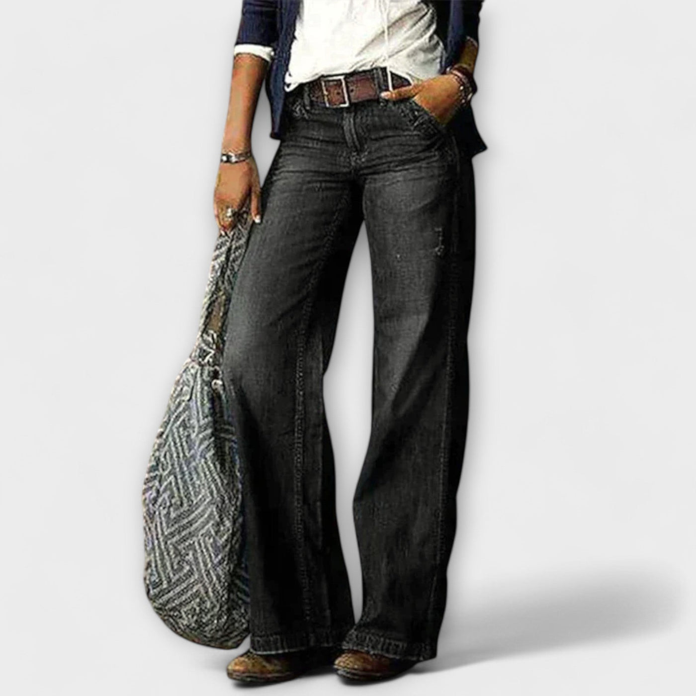 Delian™ - Bred ben denimbukser