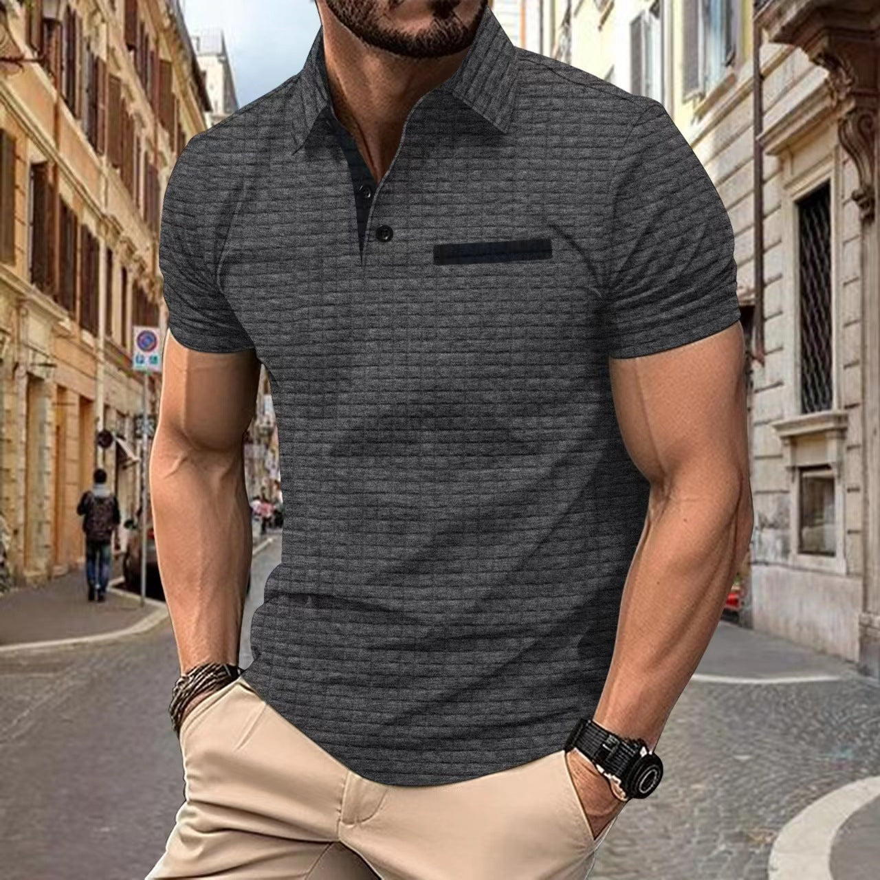 Arne™ - Struktureret poloshirt