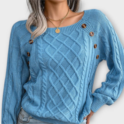 Mila™ - Elegant strikpullover med knapper