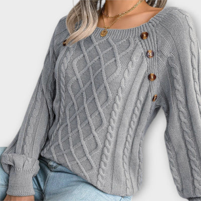 Mila™ - Elegant strikpullover med knapper