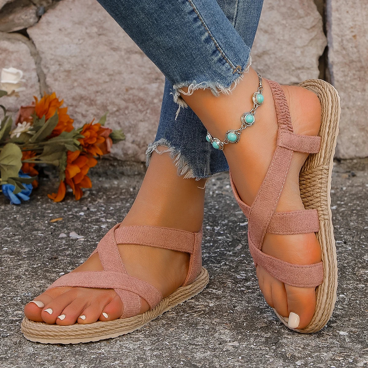 Cora™ - Sandaler med elastiske remme