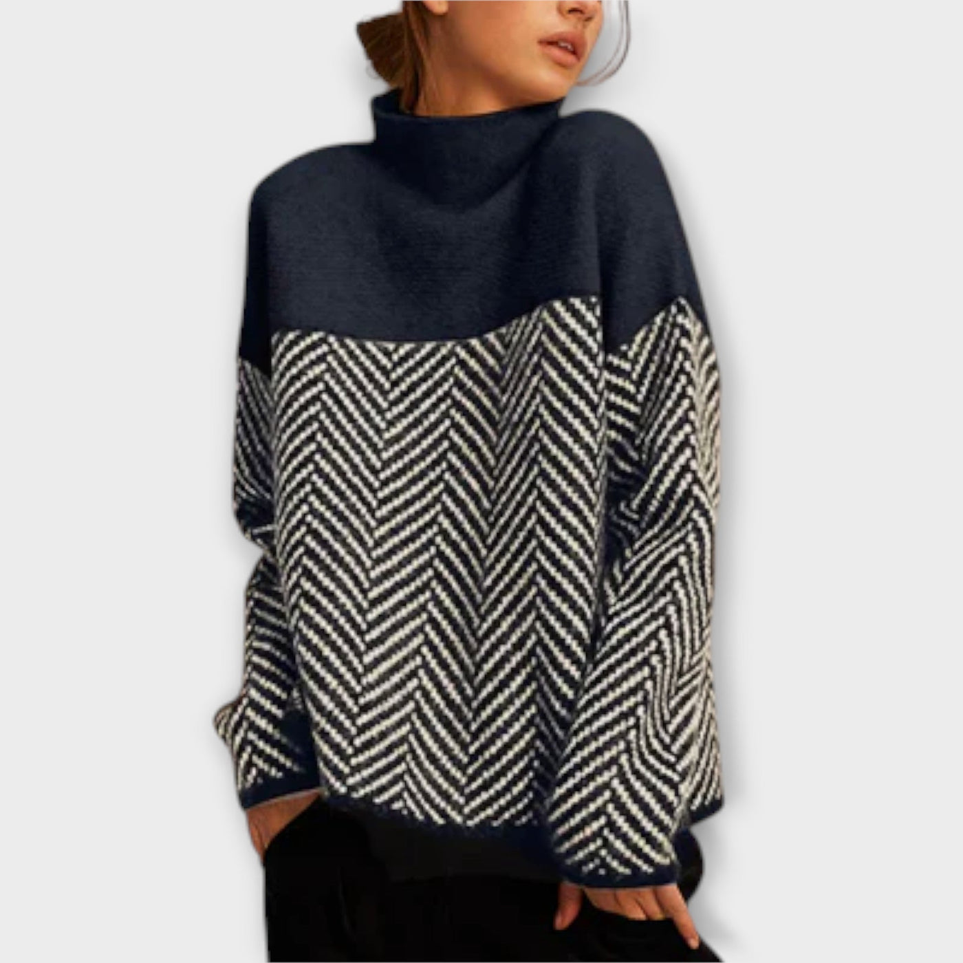 Roberta™ - Blød rullekravesweater
