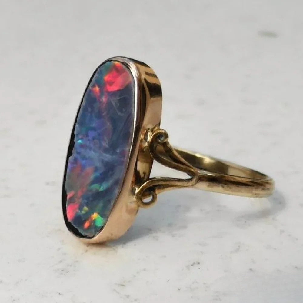 Amaia™ - Farverig opalring i retro stil