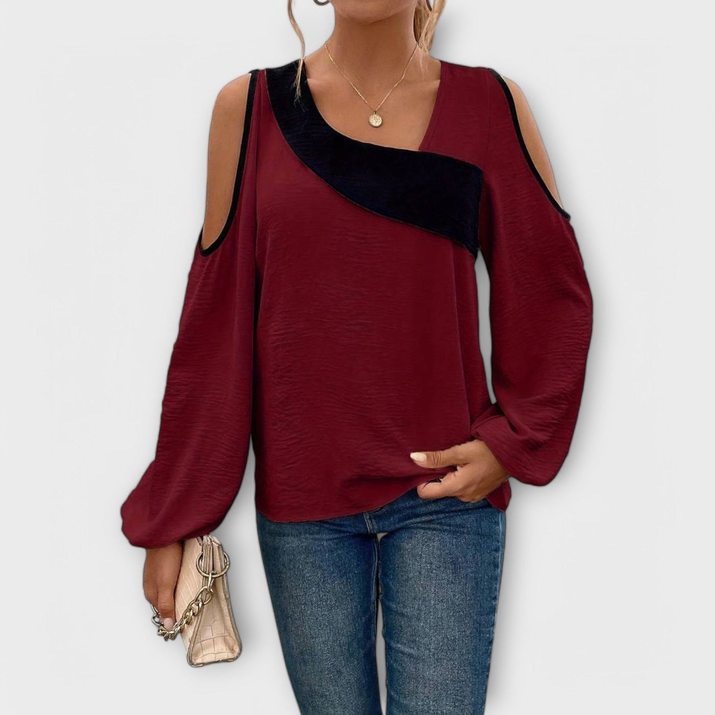 Cheryl™ - Bluse med firkantet udskæring