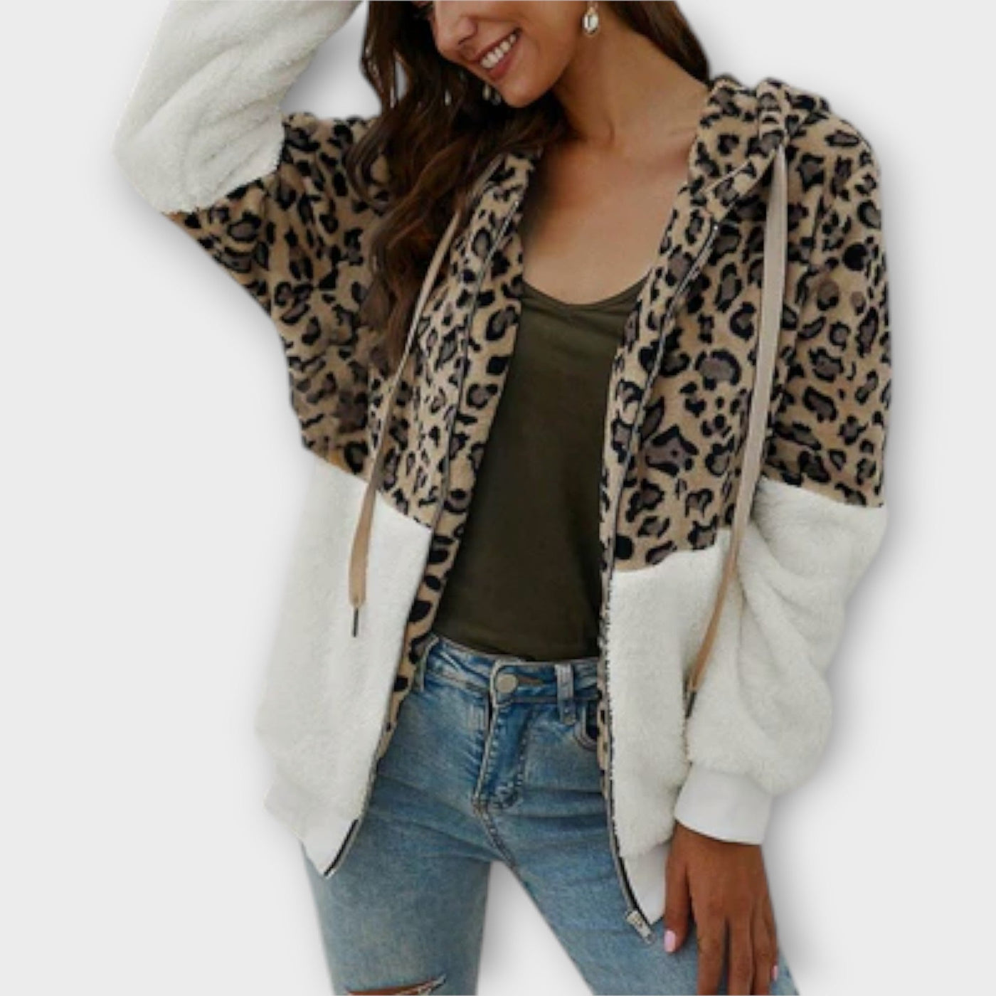 Mernelle™ - Blød fleecepullover med leoparddesign