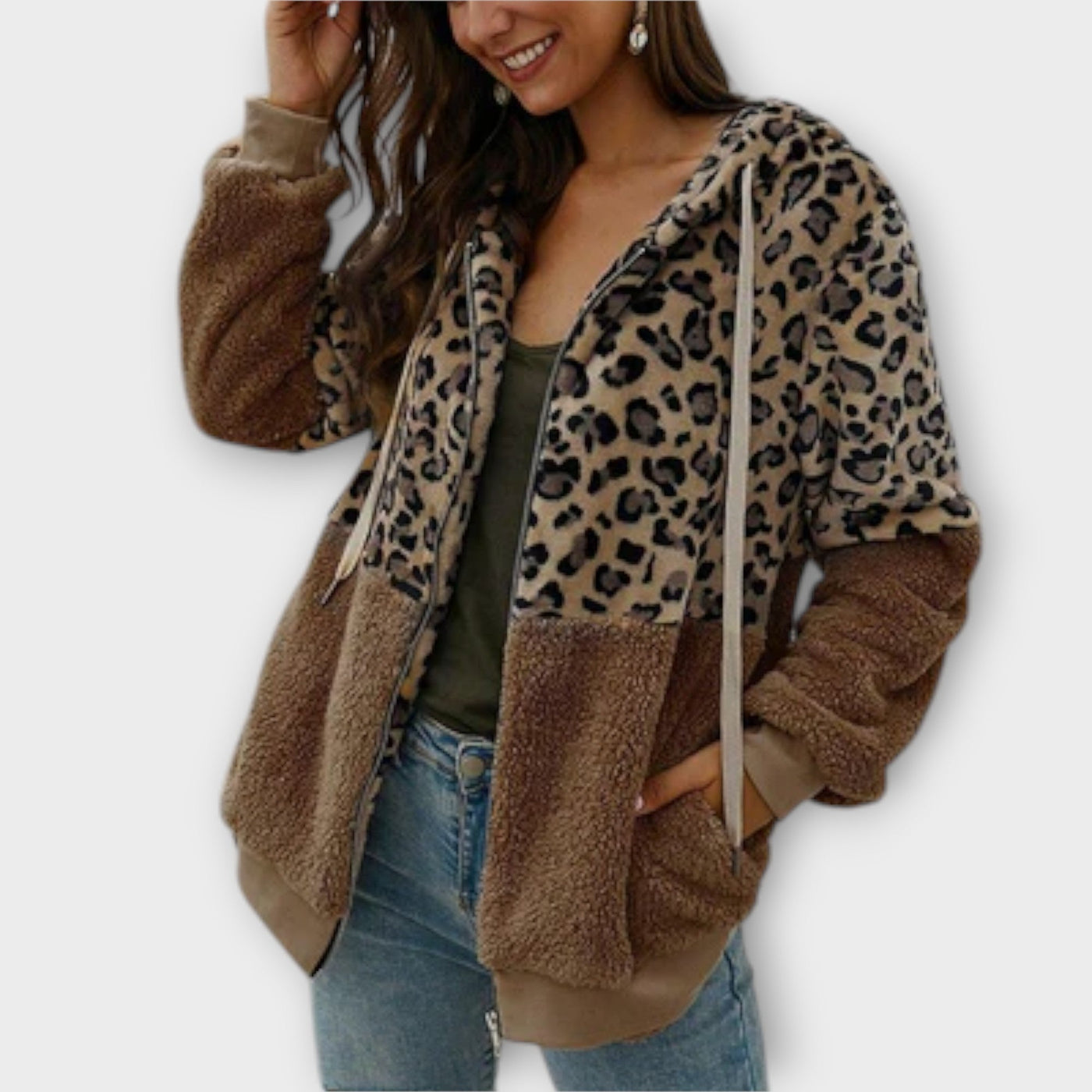 Mernelle™ - Blød fleecepullover med leoparddesign