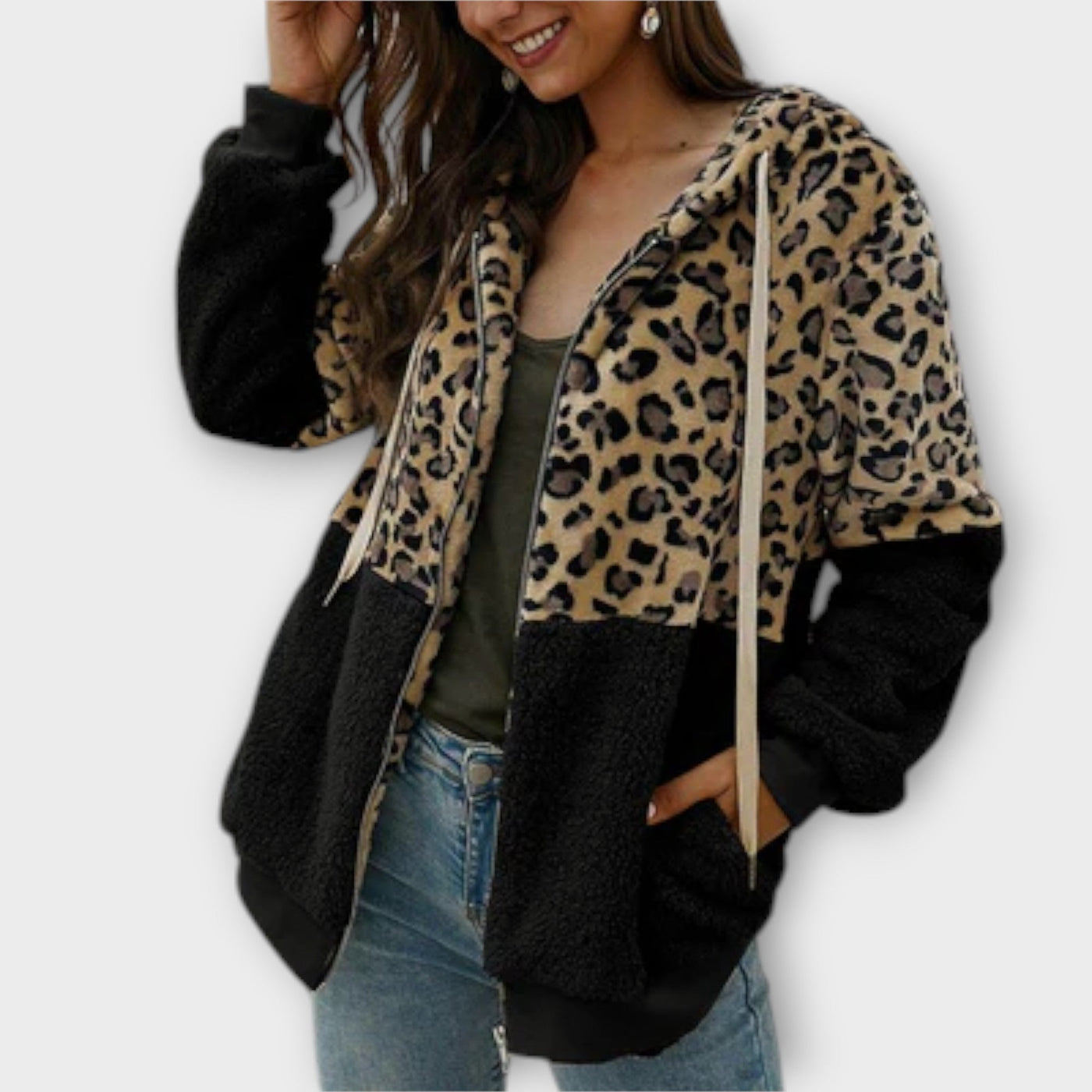 Mernelle™ - Blød fleecepullover med leoparddesign