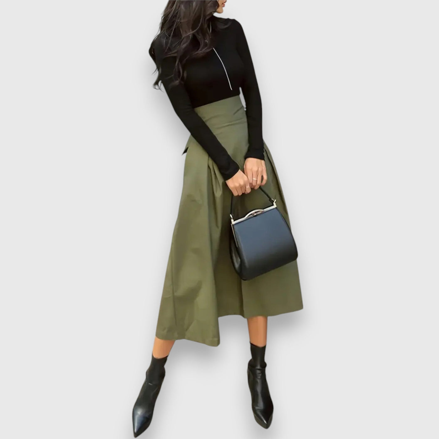 Rufina™ - Elegant midi-nederdel til festen