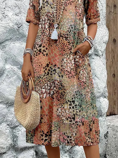 Fatima™ - Kjole med Blomsterprint