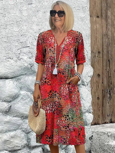 Fatima™ - Kjole med Blomsterprint