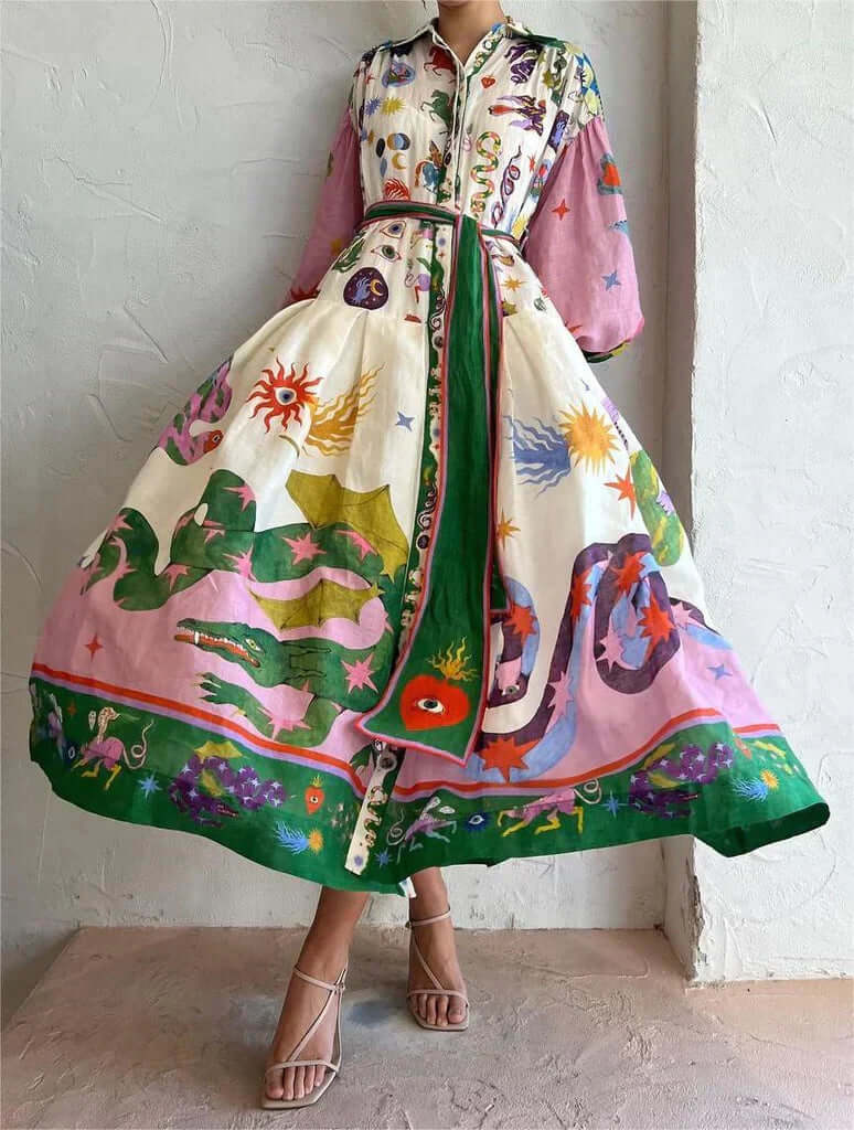 Dorthe™ - Elegant Italiensk Maxi Kjole