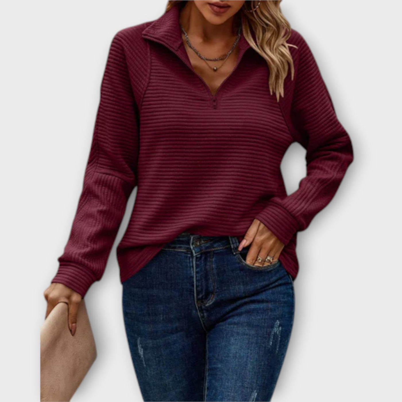 Kristie™ - Blød halfzip pullover