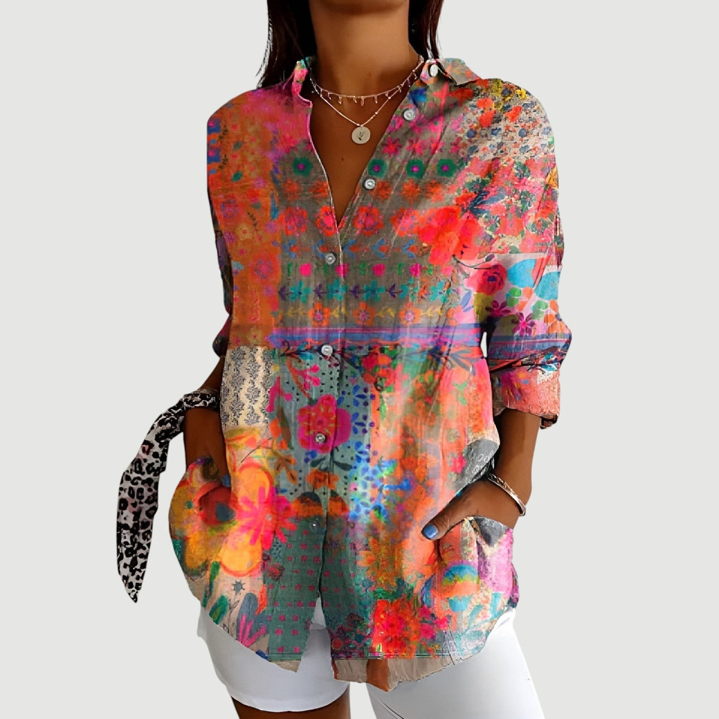 Debby™ - Farverig bluse til hverdag