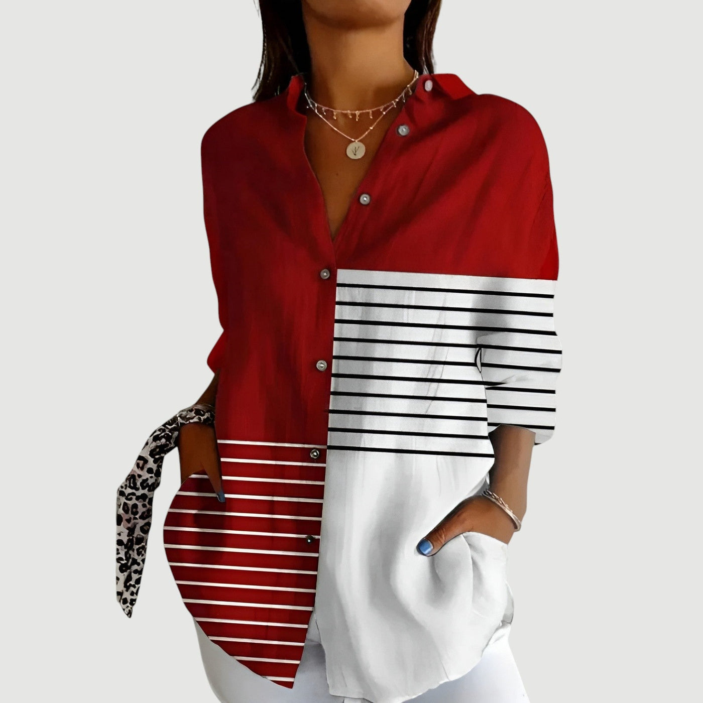 Diana™- Bluse med farverigt design