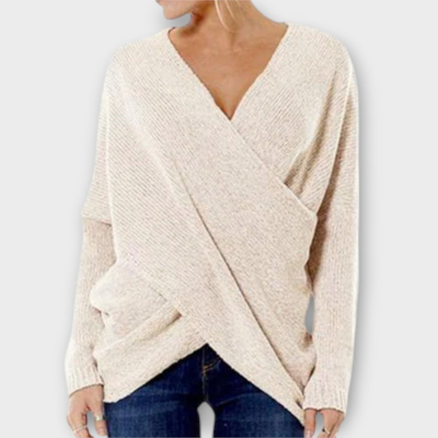 Aida™ - Elegant pullover med krydsdesign